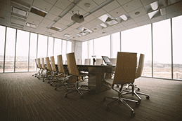 Empty Conference Cloud Technology Firm's Conference Room